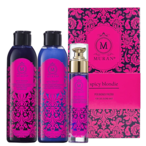 Тонуючий шампунь для нейтралізації жовтизни з екстрактом алое вера, касторовою олією MURAN Spicy Blondie Shampoo 200ml